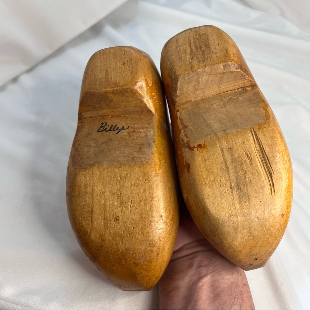 Vintage 1950’s Kids Wooden Dutch Clogs with Holland Design - Picture 8 of 8